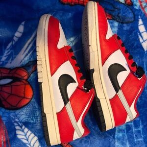 Nike Men’s Red White and Black Low-Top Sneakers